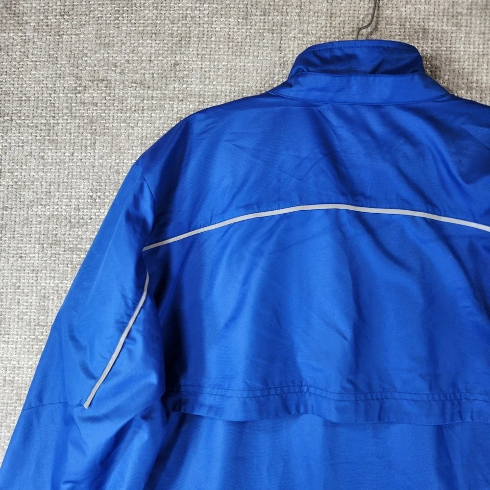 Novara Conversion Cycling Jacket to Vest Mens L Blue Zip Off‎ Sleeve Reflective